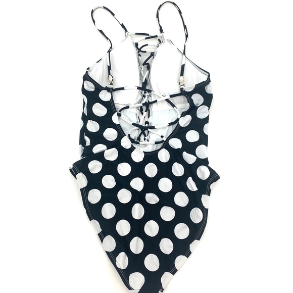 La Blanca Polk-Dot Black One Piece Swimsuit 10 - Picture 4 of 6